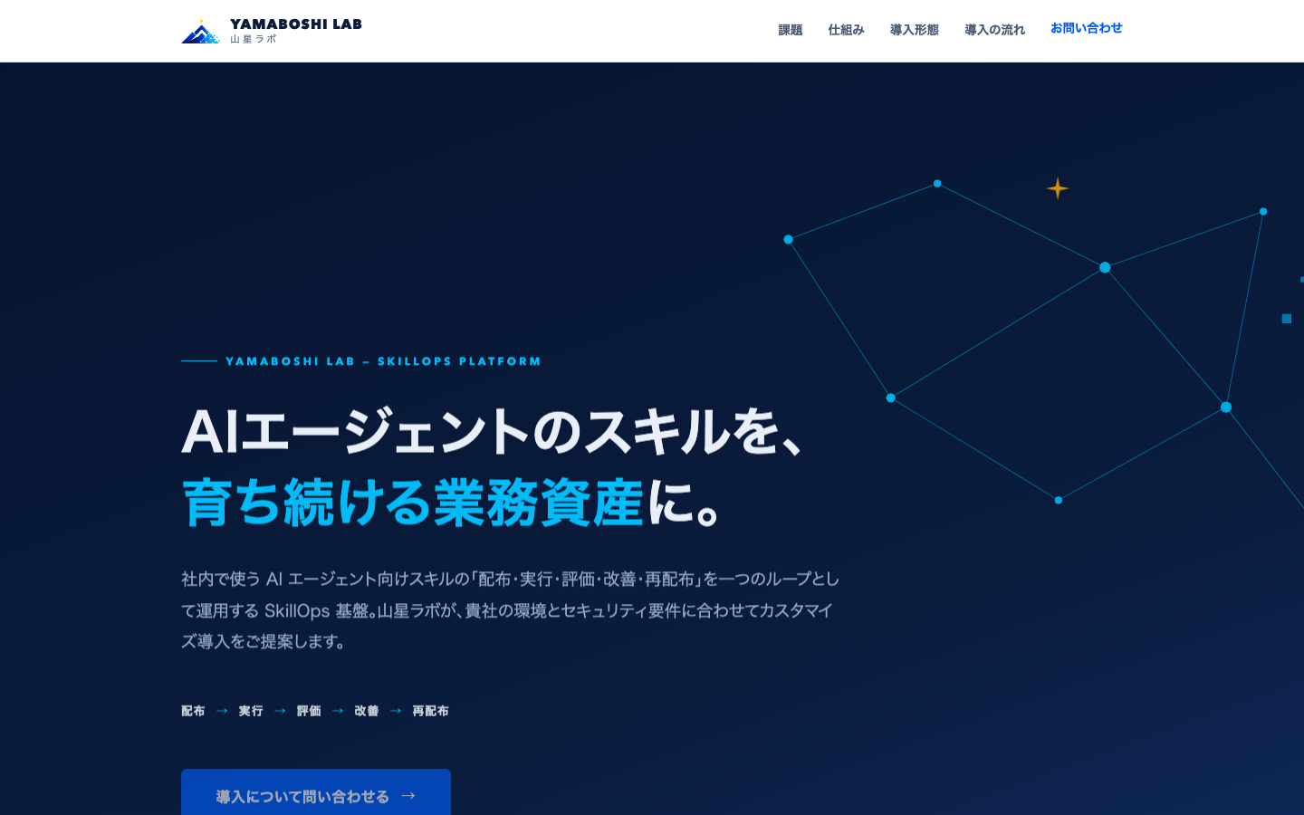 SkillOps Platformのサービス画面